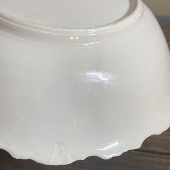 VTG Porcelain bowl red/pink roses 9” Shabby Chic Rare Gold Gilding - Picture 12 of 13